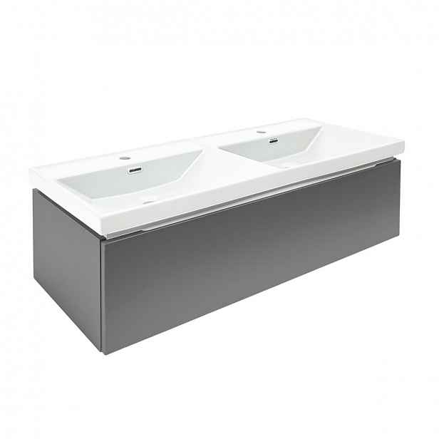 Koupelnová skříňka s umyvadlem SAT Feel 120x30x44,8 cm antracit mat SATFEEL120ANTU4