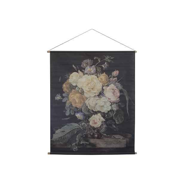 Nástěnná vintage mapa s květy Floral print II - 124*145 cm Chic Antique
