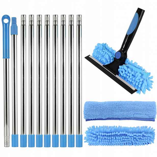 Mop Na Okna Teleskopický Čistič Oken A Zrcadel Kabiny Dlouhý 424 CM 2V1