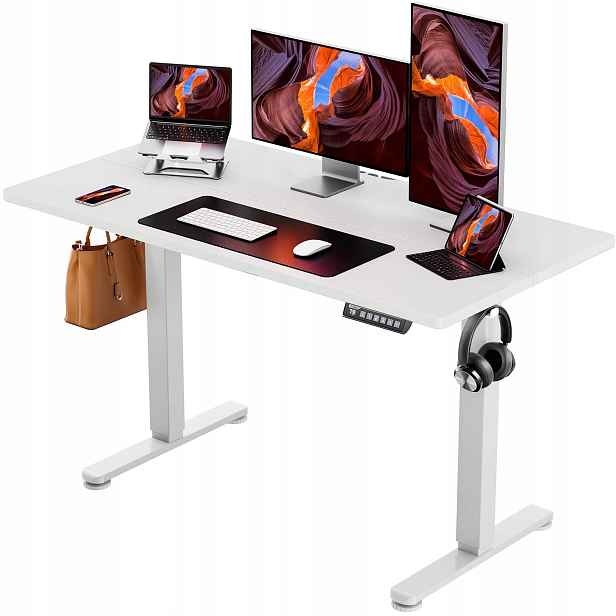 ErGear Psací stůl s elektrickou regulací výšky 120 x 60 cm, ideální do domácnosti