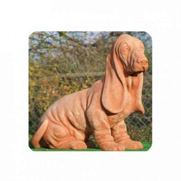 Pes Basset sedící keramika 56cm
