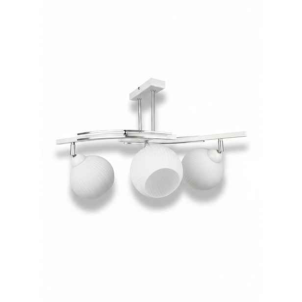 Stropní Svítidlo Lustr Fiona 3 Béžová 3x E27 Euro-lamp Pruhované Stínidlo