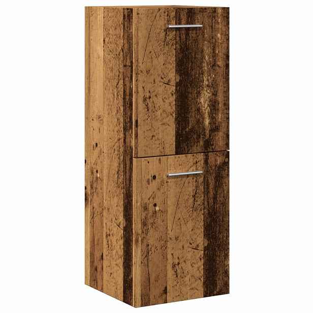 vidaXL Koupelnová závěsná skříňka old wood 30 x 30 x 80 cm kompozit