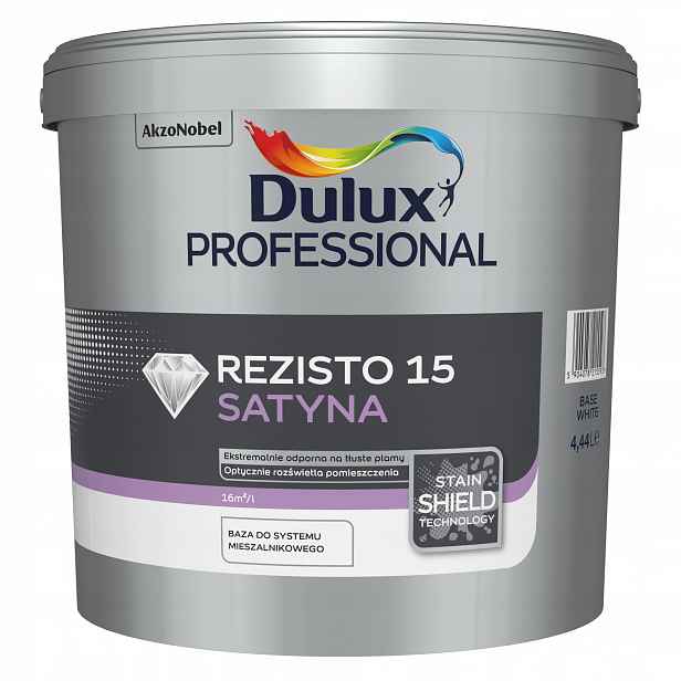 Barva Dulux Rezisto 15 Satén 4,44 l Bílá