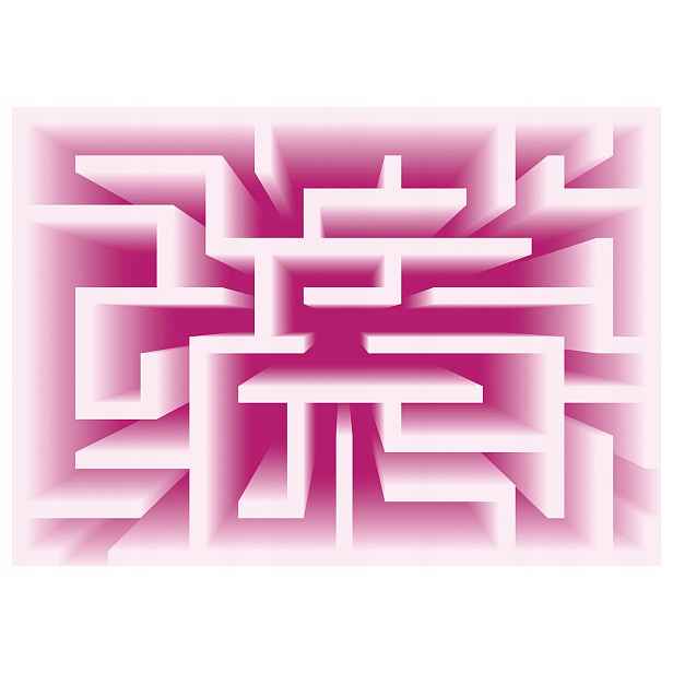 Fototapeta růžový labyrint geometrie abstrakce vinylová 254x184 lepidlo