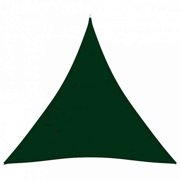 Plachta proti slunci oxfordská látka trojúhelník 3,6 x 3,6 x 3,6 m Tmavě zelená