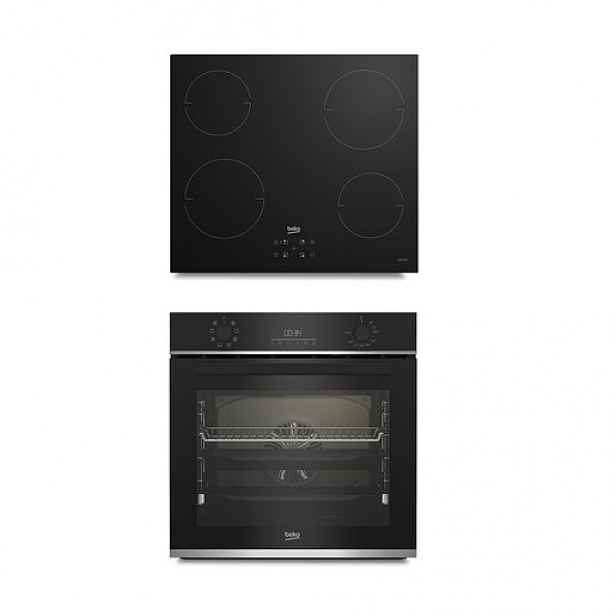 Akční set spotřebičů Beko - vestavná trouba BBIR13300XC + indukční varná deska HII64401QT