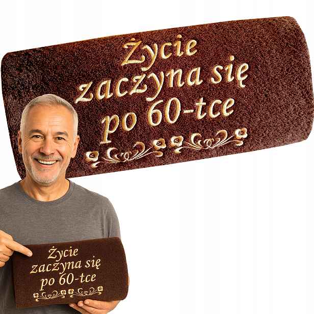 Dárek k 60. Narozeninám pro muže, ženu, šedesátku, Ručník