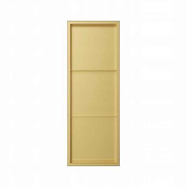 Koupelnová Polička Q-box 3 Podomítková Zlatá 90x30x10cm Aquauno