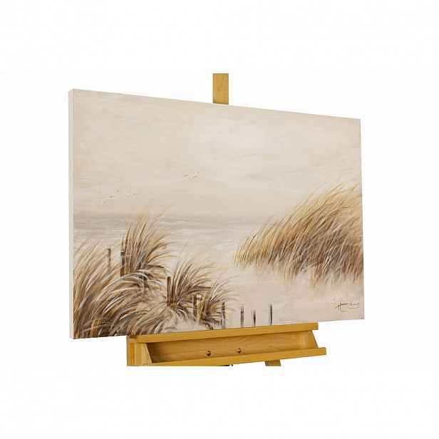 KUNSTLOFT RUČNĚ MALOVANÝ AKRYLOVÝ OBRAZ BÉŽOVÝ, 90/60 CM
