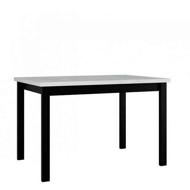 Rozkládací kuchyňský stůl 120x80 cm ELISEK 1 - bílý / černý