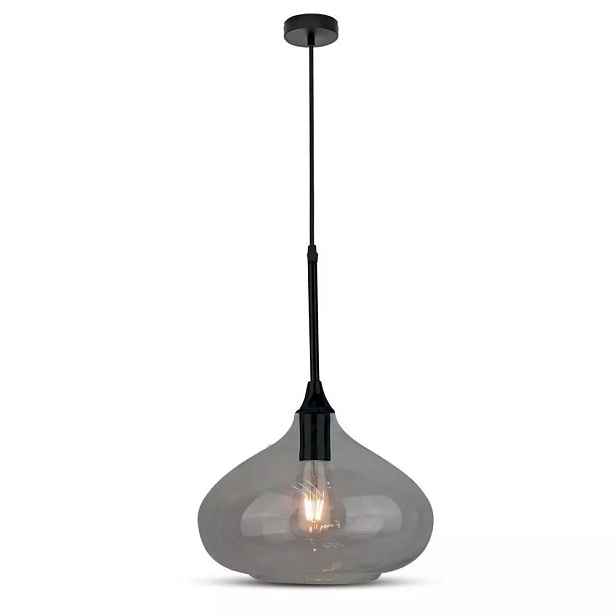 V-tac Závěsná lampa Černé skleněné stínítko Ø28.5 cm E27