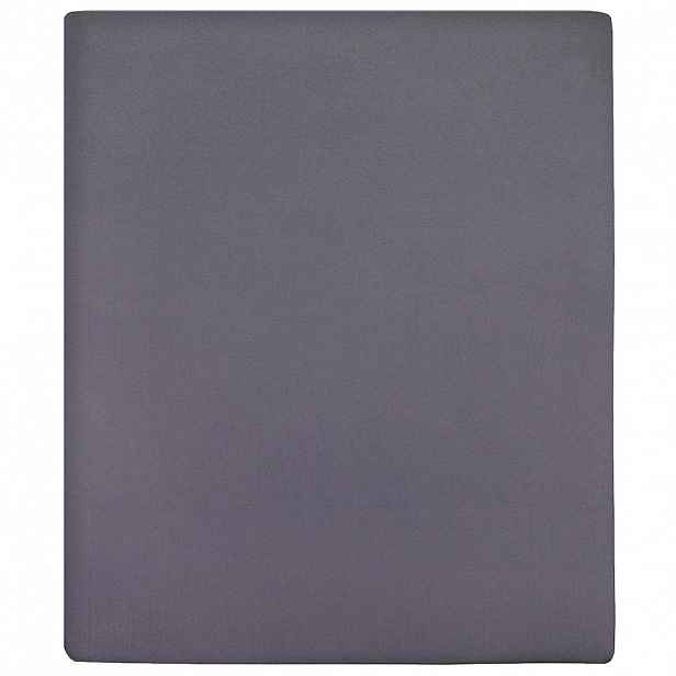 vidaXL Jersey prostěradla 2 ks antracitová 160x200 cm bavlna