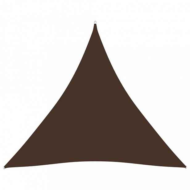 Plachta proti slunci oxfordská látka trojúhelník 3,6 x 3,6 x 3,6 m Hnědá