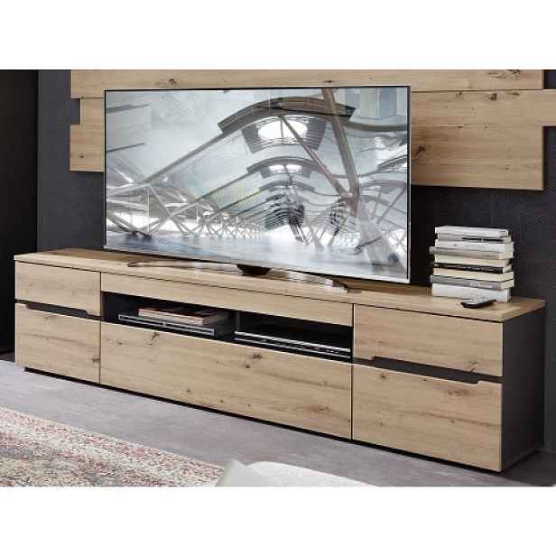 TV skříňka Memphis, dub artisan/grafit