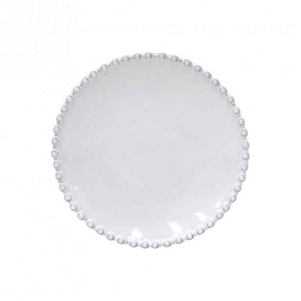 Bílý kameninový talíř na pečivo Costa Nova Pearl, ⌀ 17 cm