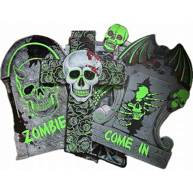 Halloween Dekorace 6 Ks Různé Strašidelné