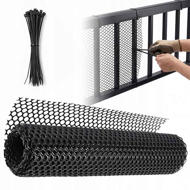 Plastová Záhonová Síť Zelená 0.4X10 M, Silná Zahradní Síť, Černá