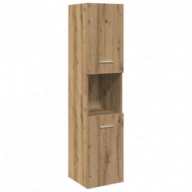 vidaXL Koupelnová závěsná skříňka dub artisan 30x30x130 cm kompozit