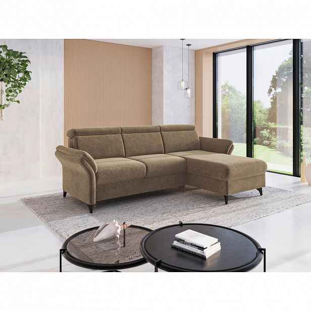 Sit & More ROHOVÁ SEDAČKA, textil, světle hnědá