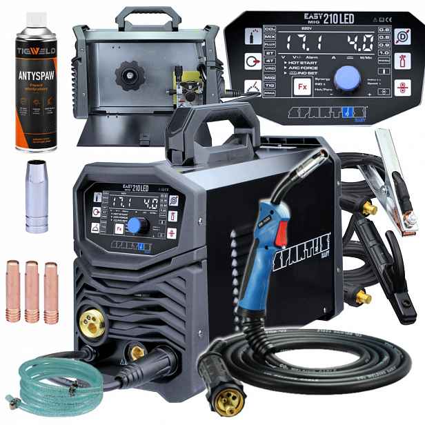 Poloautomatová Svářečka Migomat 200A 230V 3v1 Mig 210 Led Synergie