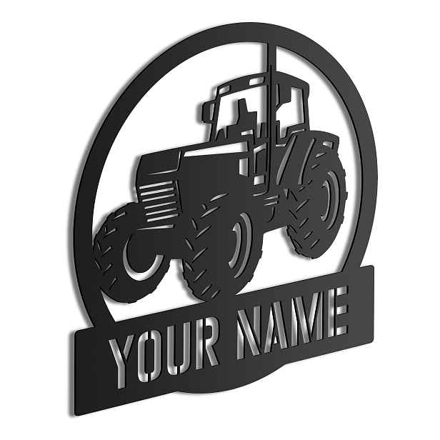 Dřevěný 3D obraz Traktor s vaším jménem Nástěnná Dekorace