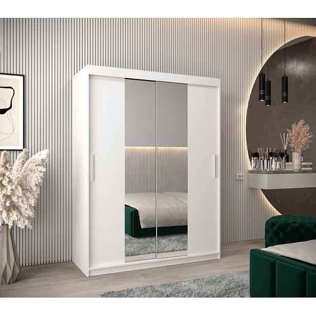 Skříň s posuvnými dveřmi v šířce 150 cm TIMEA 1 - bílá