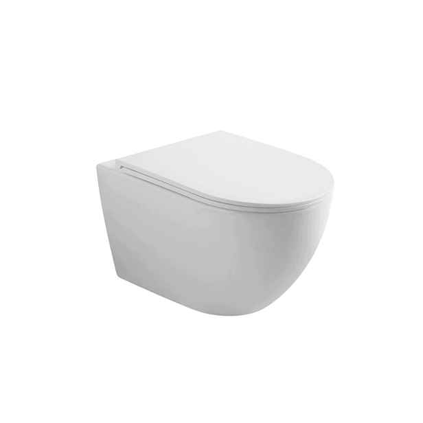 Uptrend Wc mísa bez okrajů Vortex Linear 49x36 cm bílý lesk Dhalia