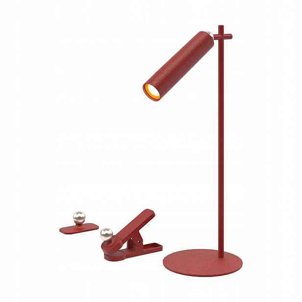 V-tac Stolní lampa 4v1 37 cm nástěnná lampa klip svítilna 3W Led červená