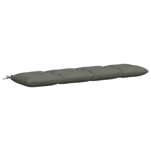 vidaXL Polštář na lavici VIANEN 100% polyester Šedá 180 x 40 x 12 cm