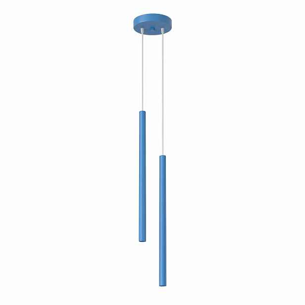Závěsná stropní lampa Osvětlení 2 tuby G9 Pastelo 2 modrá Sollux