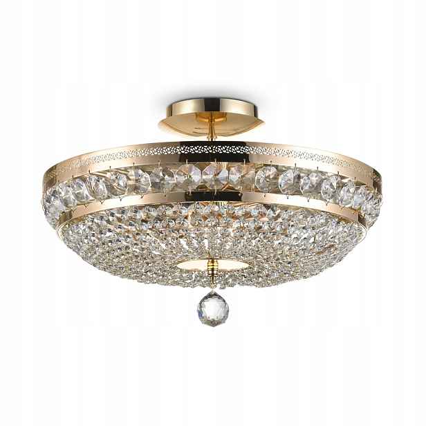 Zlatý královský palácový lustr s krystaly glamour 6 bodů Maytoni