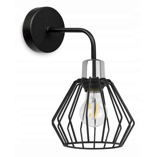 Nástěnná Lampa Nástěnné Svítidlo Kov Drátěnka Led