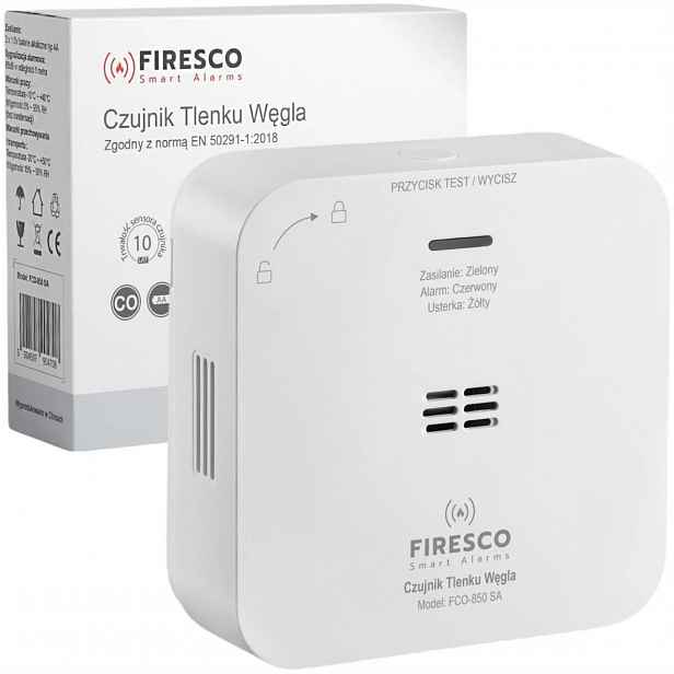 Detektor Oxidu Uhelnatého Firesco FCO-850 Sa, Elektrochemický Senzor 10 Let, Bateriový
