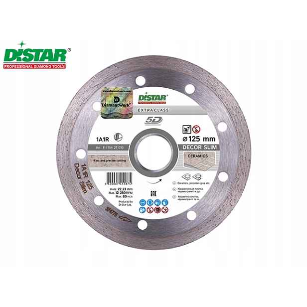 Diamantový kotouč Decor Slim 125 mm Distar, 1,2 mm
