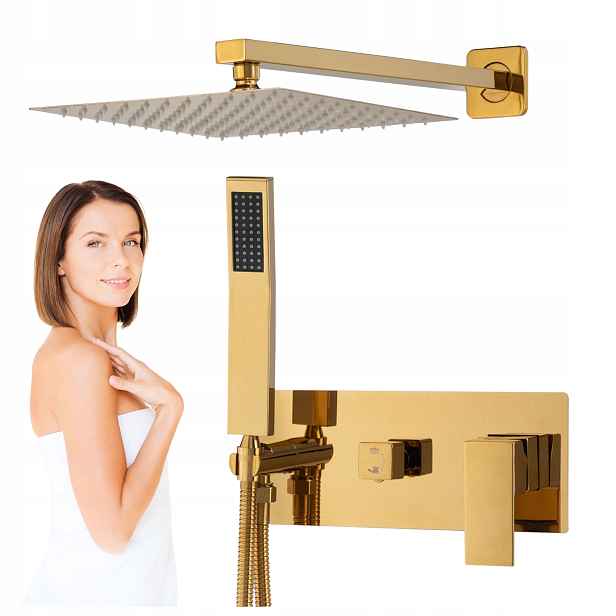 Sprchový Set Podomítkový Cubo Smartbox 1194G Zlatý