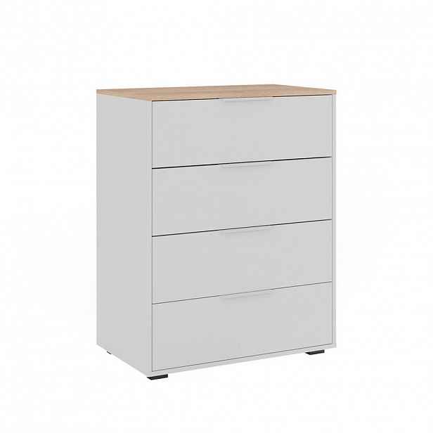 Vicco PŘÍBORNÍK Betti Bílá/Sonoma 30 x 83.6 cm se 4x zásuvkou