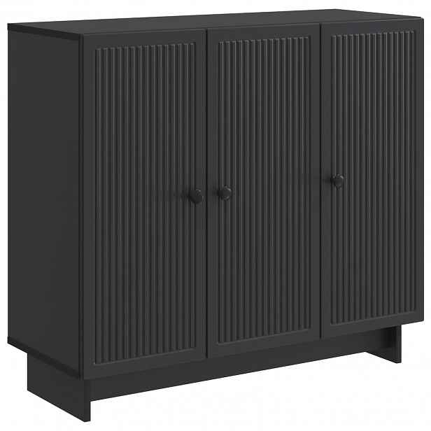 vidaXL Servírovací skříň Černá 89 x 34,5 x 80 cm Kompozitní dřevo