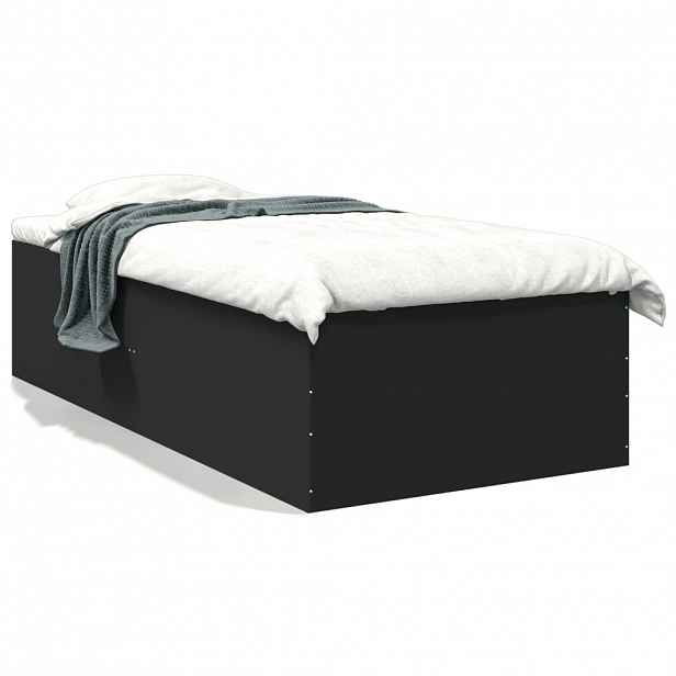 vidaXL Rám postele černý 90 x 190 cm kompozitní dřevo