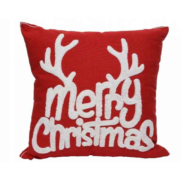 Polštář červený Merry Christmas
