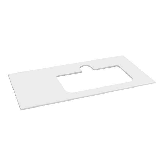 Sapho BRAHEA deska rockstone s otvorem 101x51,5cm (20+80cm), pravá, bílá mat