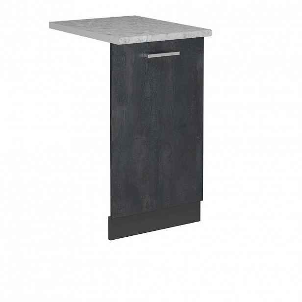 Vicco ČELNÍ PANEL MYČKY R-Line Černý beton 45 cm s pracovní deskou