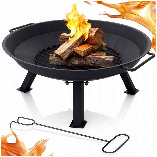 Velké zahradní Kovové Ohniště pro ohniště grilu, stojan na nohy, 56 cm