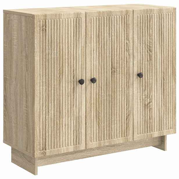 vidaXL Servírovací skříň Dub sonoma 89 x 34,5 x 80 cm Kompozitní dřevo