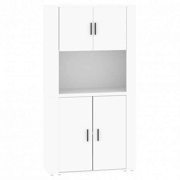 vidaXL Skříň highboard bílá kompozitní dřevo