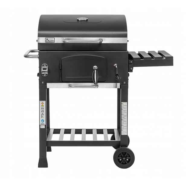 Gril na dřevěné uhlí Activa Mastercook Angular Chrom Chromovaný rošt 57,5 x 42,0
