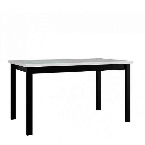 Rozkládací jídelní stůl 140x80 cm ELISEK 2 - bílý / černý