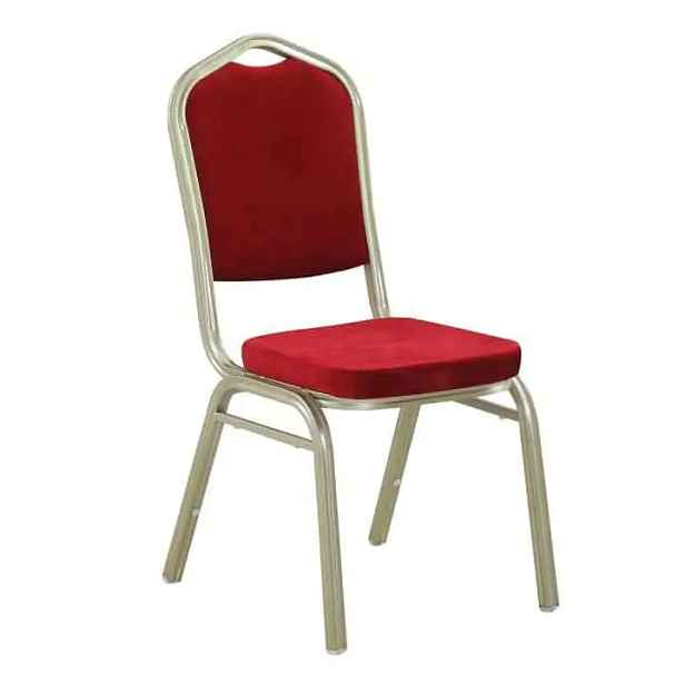 Tempo Kondela Židle ZINA 2 NEW - látka bordo / rám champagne