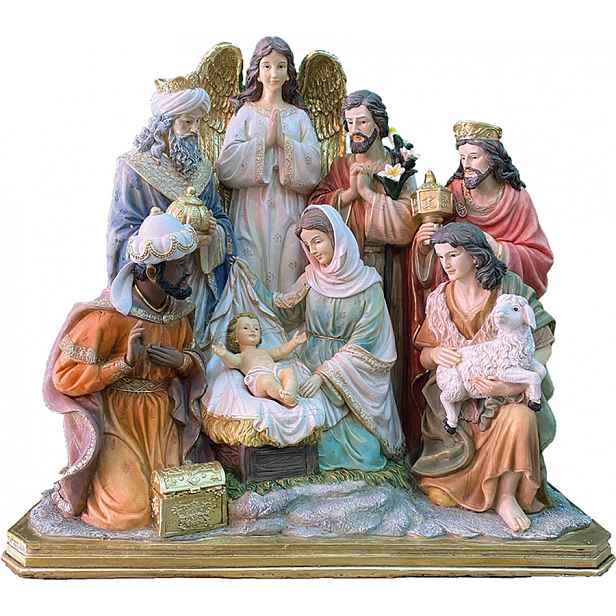 Velká Figurka Vánočního Betlému *ručně Malovaná* Až 55 CM Široká
