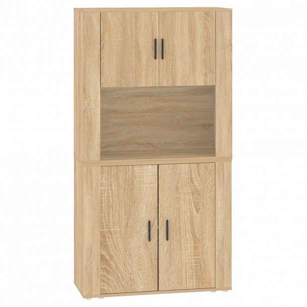 vidaXL Skříň highboard dub sonoma kompozitní dřevo